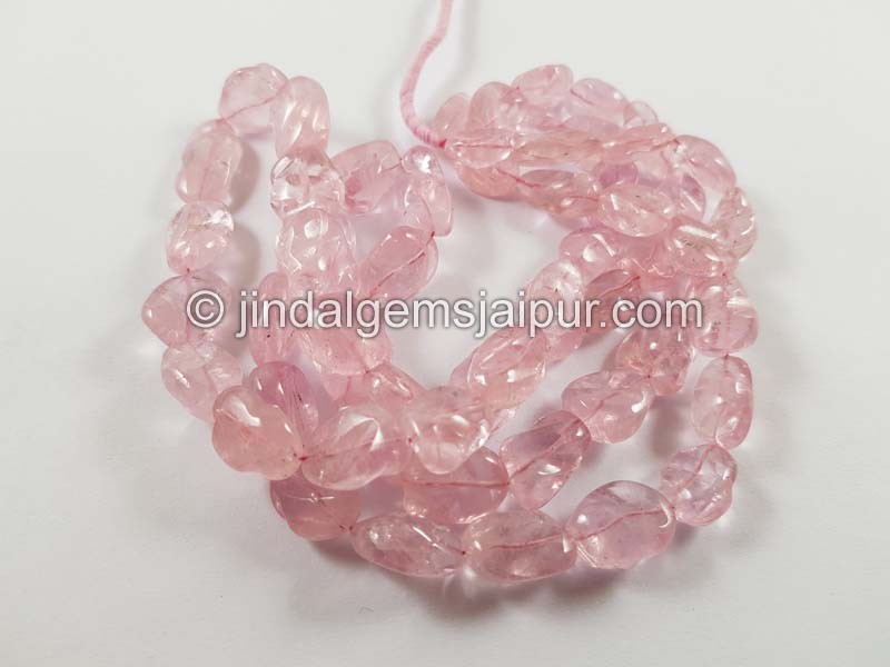 Pink Morganite Smooth Irregular Nugget Beads